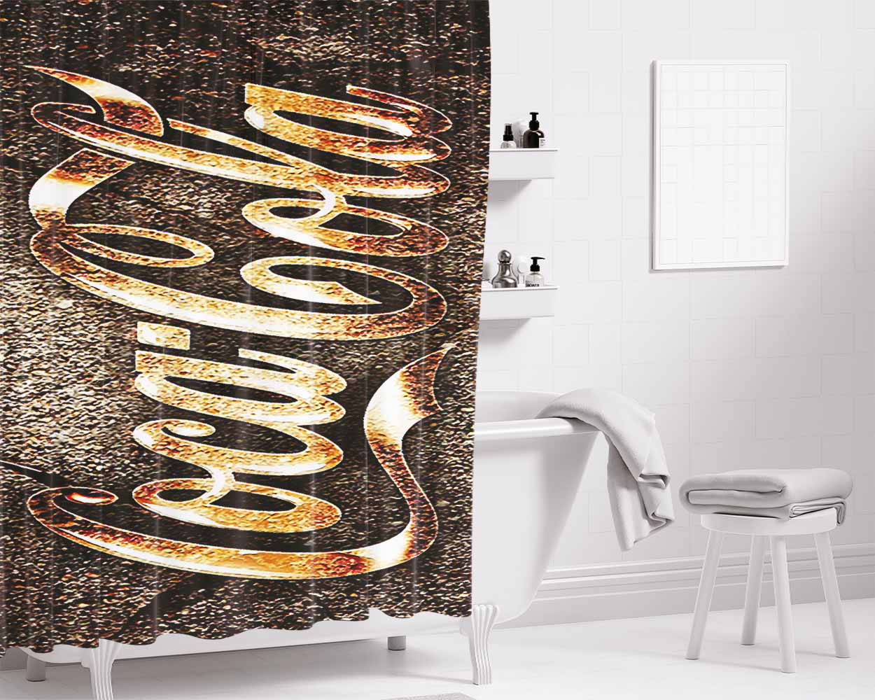Coca Cola Red Can Bathroom Shower Curtain Fabric Waterproof | 66 X 72 Inch