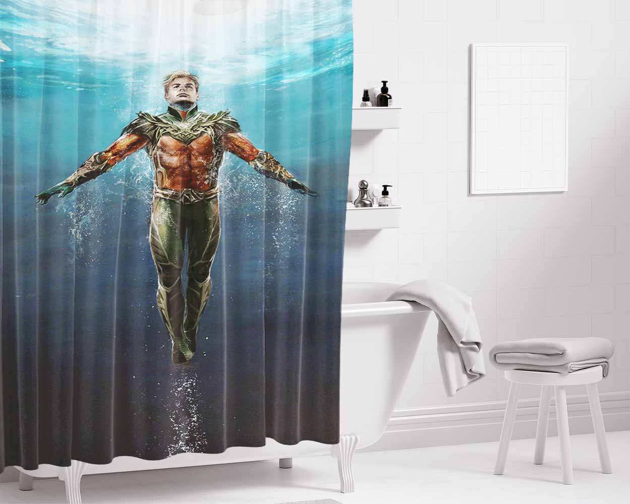 Comic Art Moise Bathroom Shower Curtain Fabric Waterproof | 66 X 72 Inch
