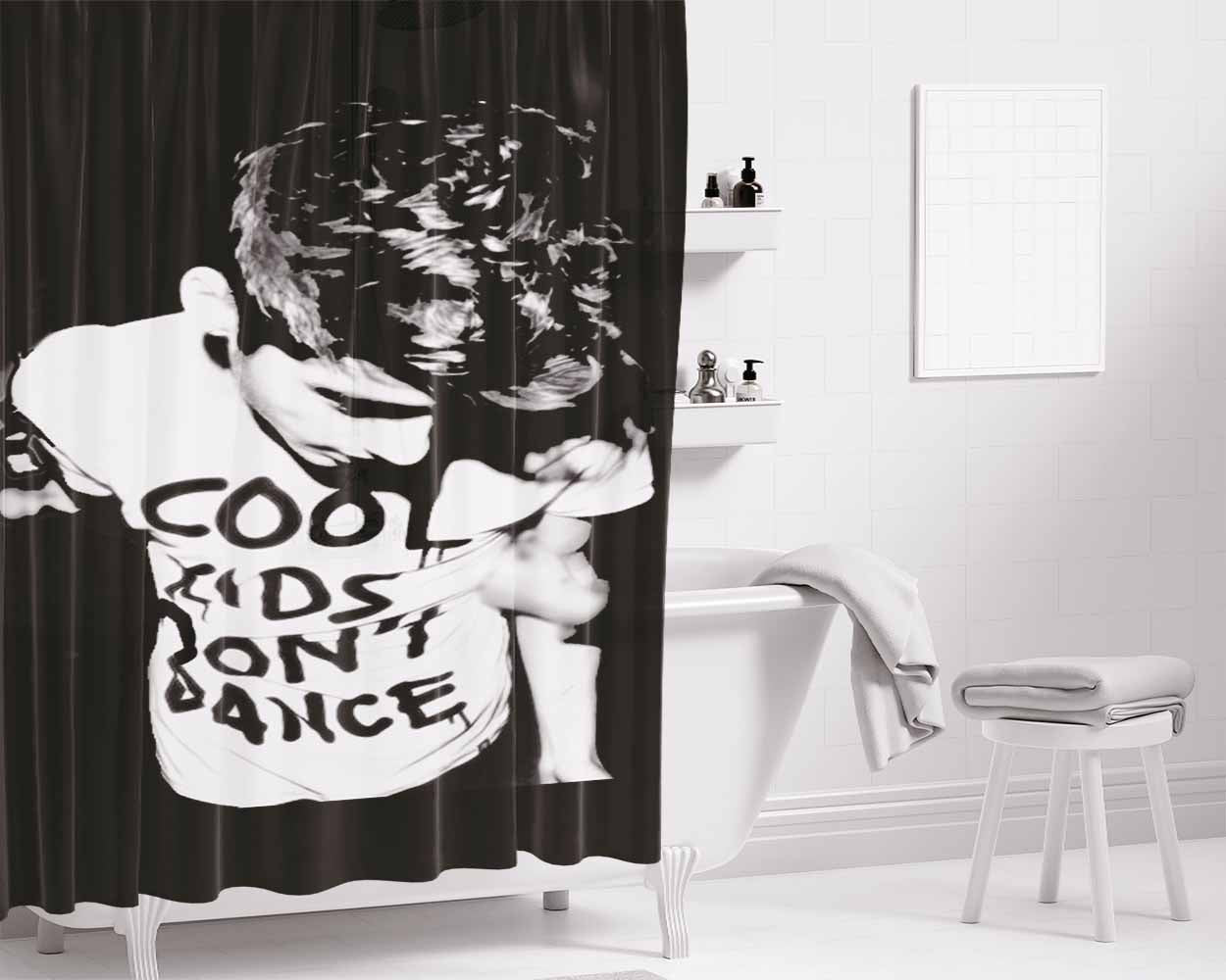 Cool Kids Dont Dance 2 Bathroom Shower Curtain Fabric Waterproof | 66 X 72 Inch