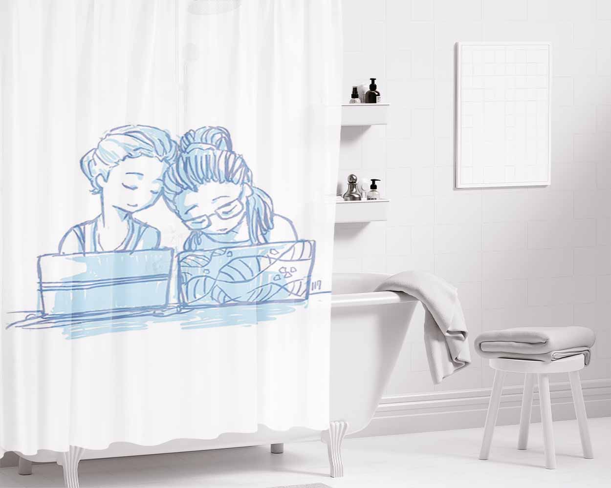 Cophine Orphan Black Bathroom Shower Curtain Fabric Waterproof | 66 X 72 Inch
