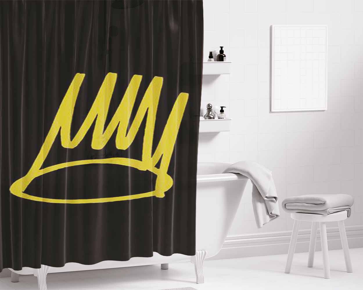 Crown Bathroom Shower Curtain Fabric Waterproof | 66 X 72 Inch