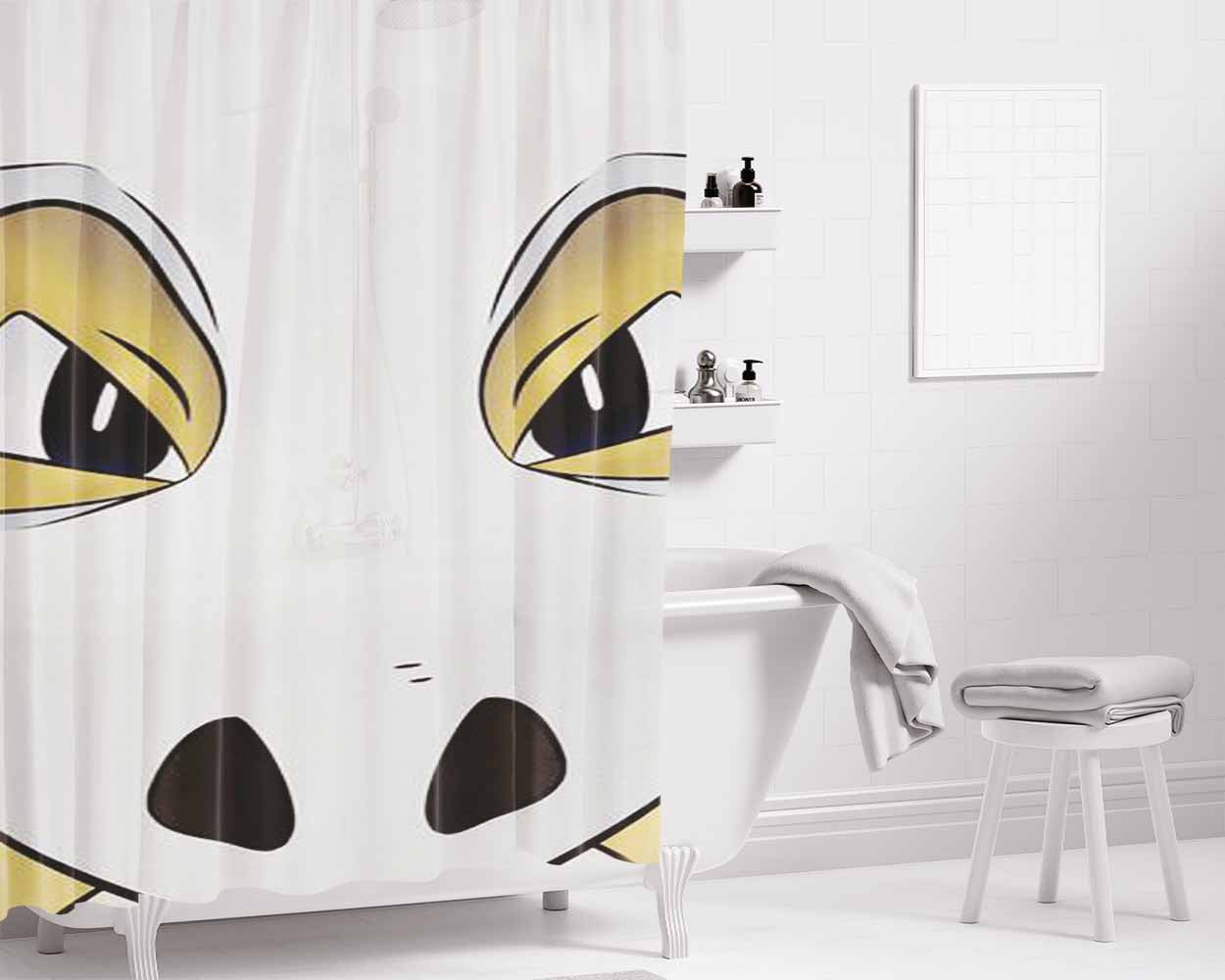 Cubone Bathroom Shower Curtain Fabric Waterproof | 66 X 72 Inch