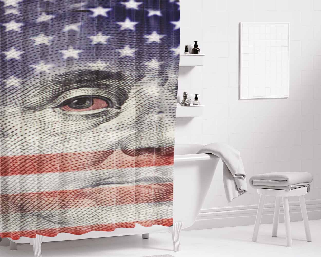 Dead Man'S Hand Logo Bathroom Shower Curtain Fabric Waterproof | 66 X 72 Inch