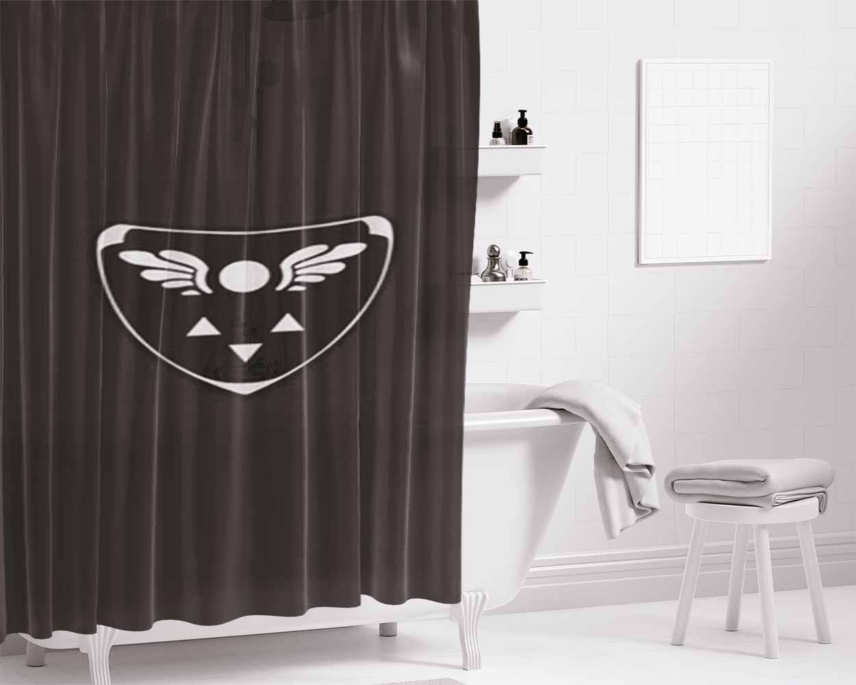 Delta Sigma Theta Logo Bathroom Shower Curtain Fabric Waterproof | 66 X 72 Inch