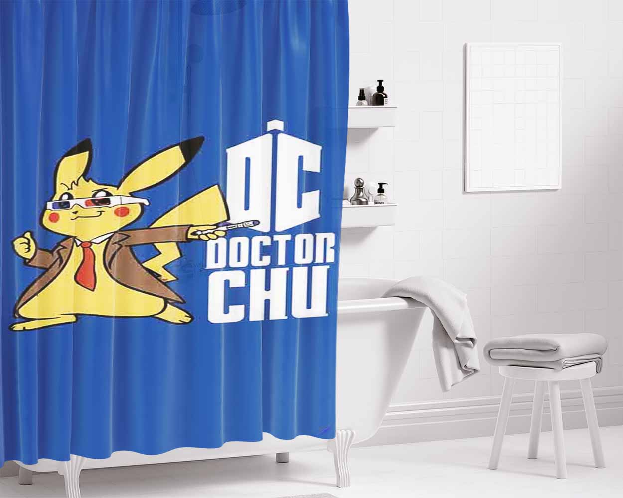Doc Who David Tennant Bathroom Shower Curtain Fabric Waterproof | 66 X 72 Inch