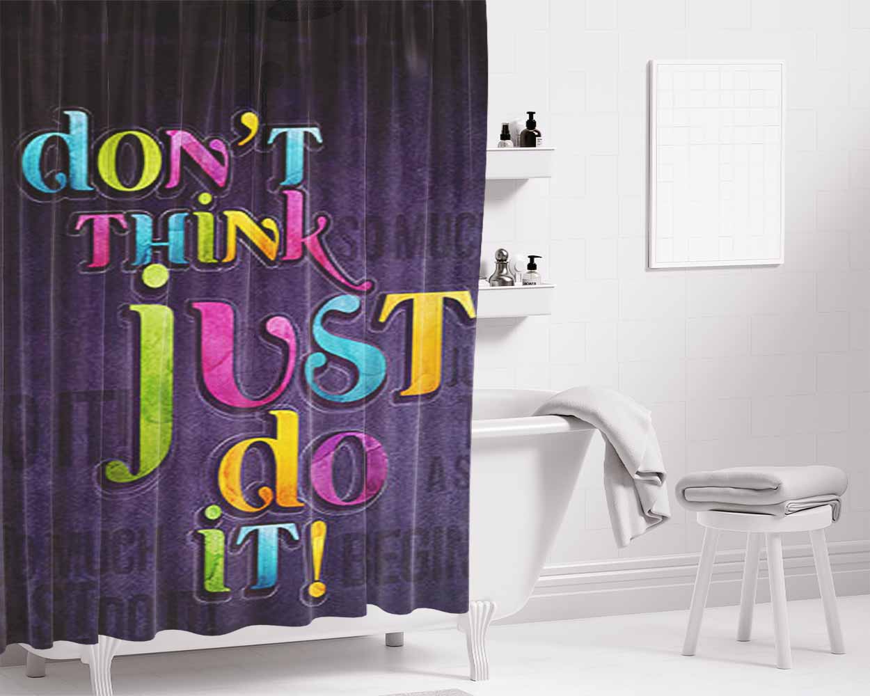 Dont Be Late Apparate Bathroom Shower Curtain Fabric Waterproof | 66 X 72 Inch