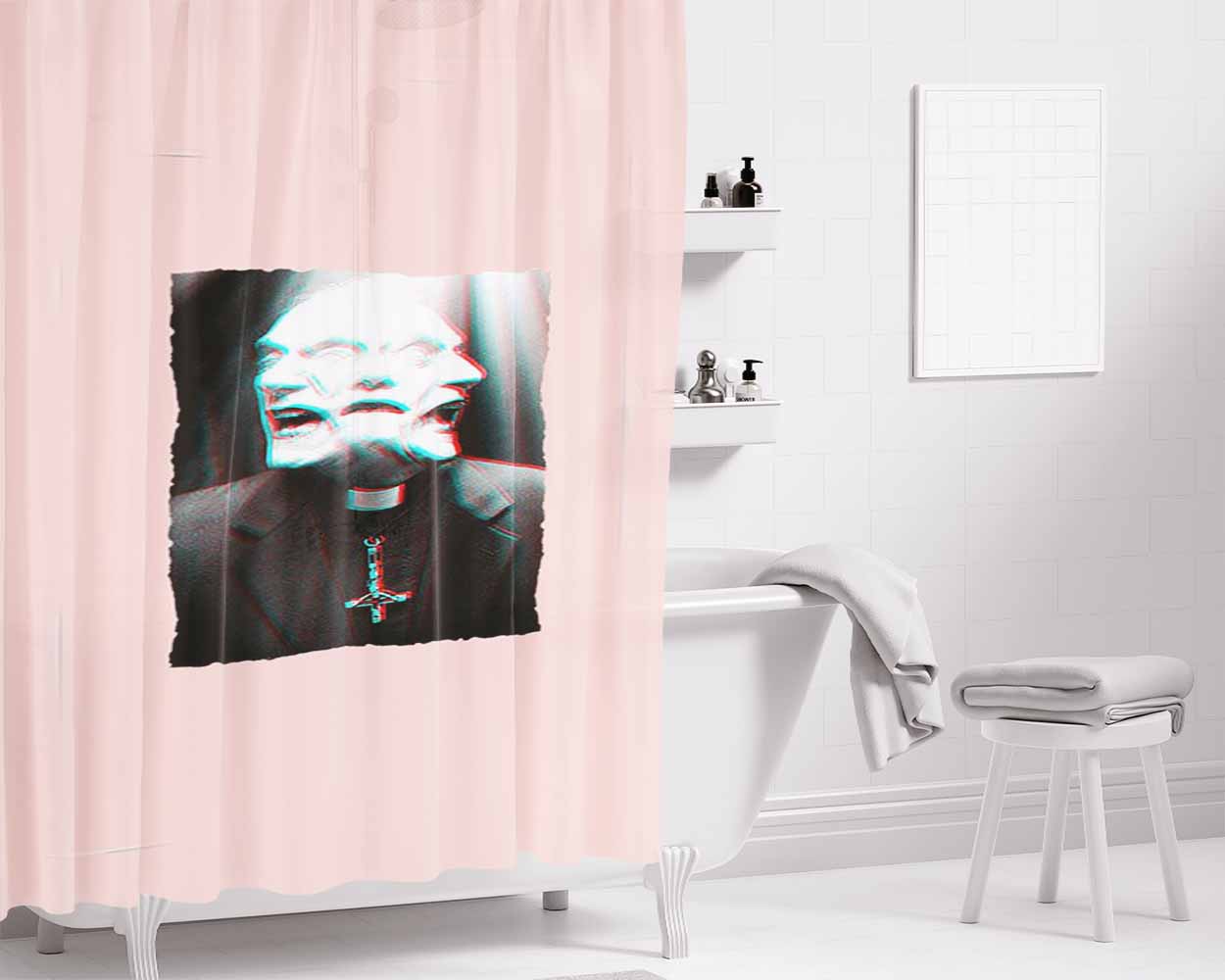 Door Bathroom Shower Curtain Fabric Waterproof | 66 X 72 Inch