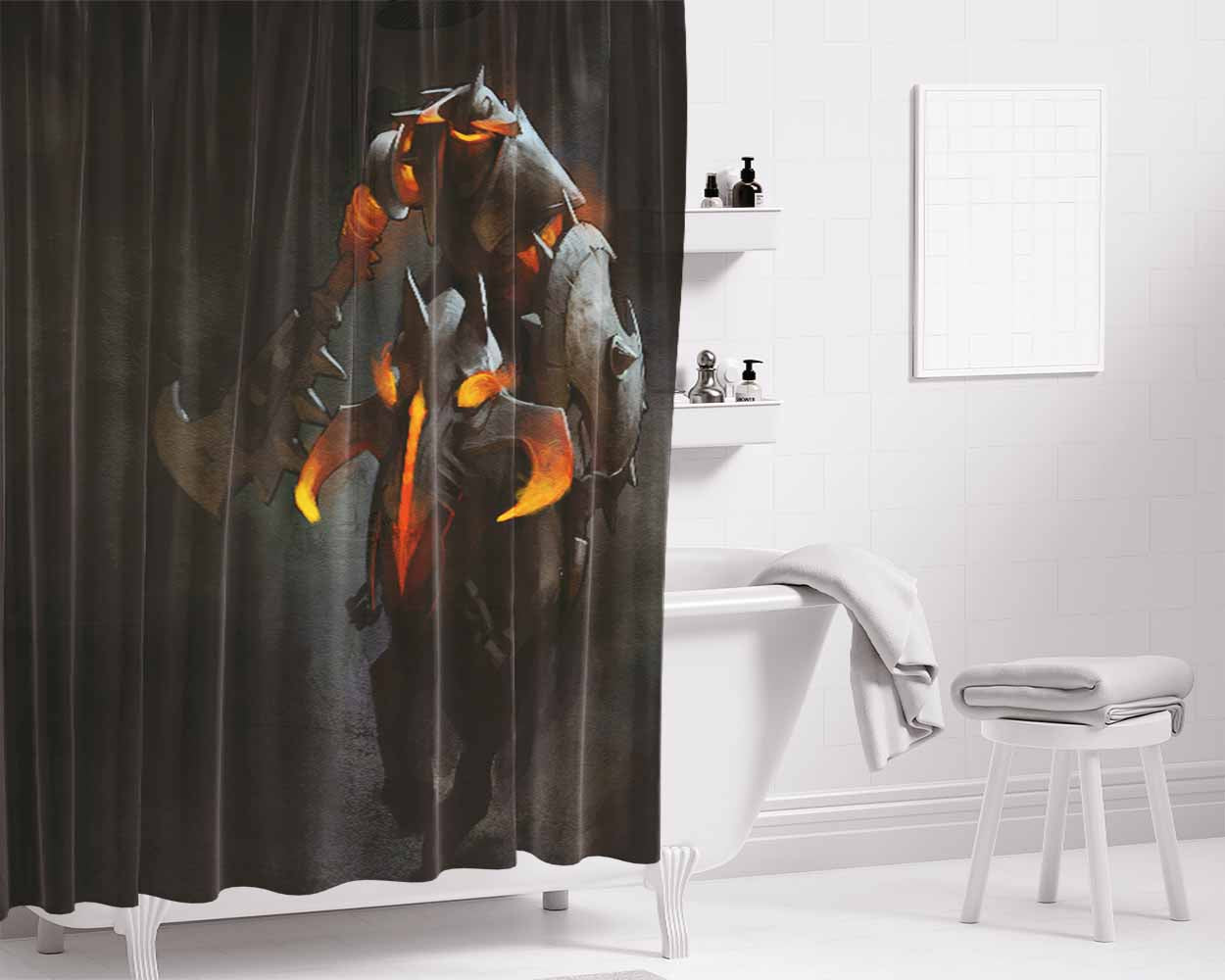 Dota- Bathroom Shower Curtain Fabric Waterproof | 66 X 72 Inch