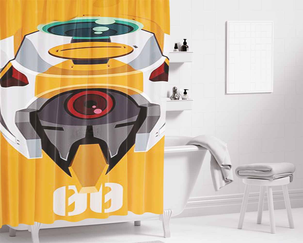 Evangelion Movie Unit 00 Bathroom Shower Curtain Fabric Waterproof | 66 X 72 Inch