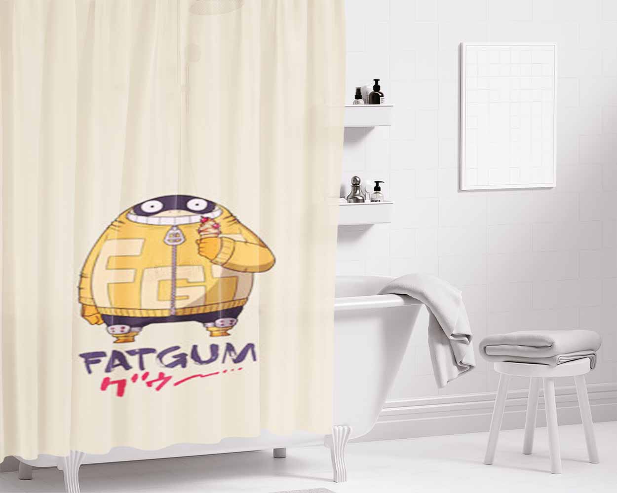 Fatgum Bathroom Shower Curtain Fabric Waterproof | 66 X 72 Inch