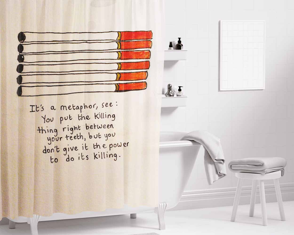 Fault In Our Star Smoke Bathroom Shower Curtain Fabric Waterproof | 66 X 72 Inch