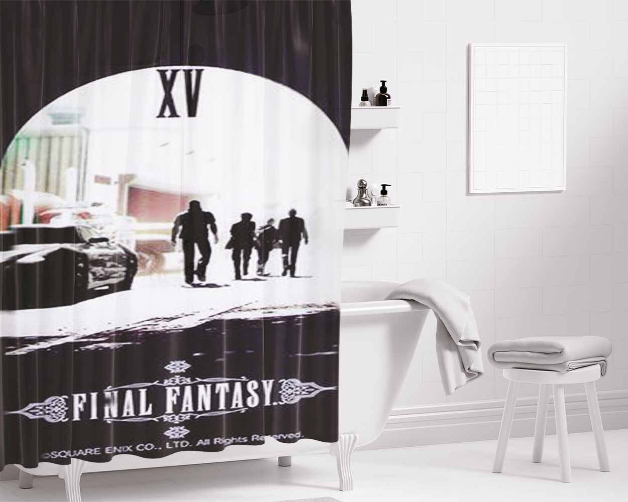 Ffxv Journey Bathroom Shower Curtain Fabric Waterproof | 66 X 72 Inch