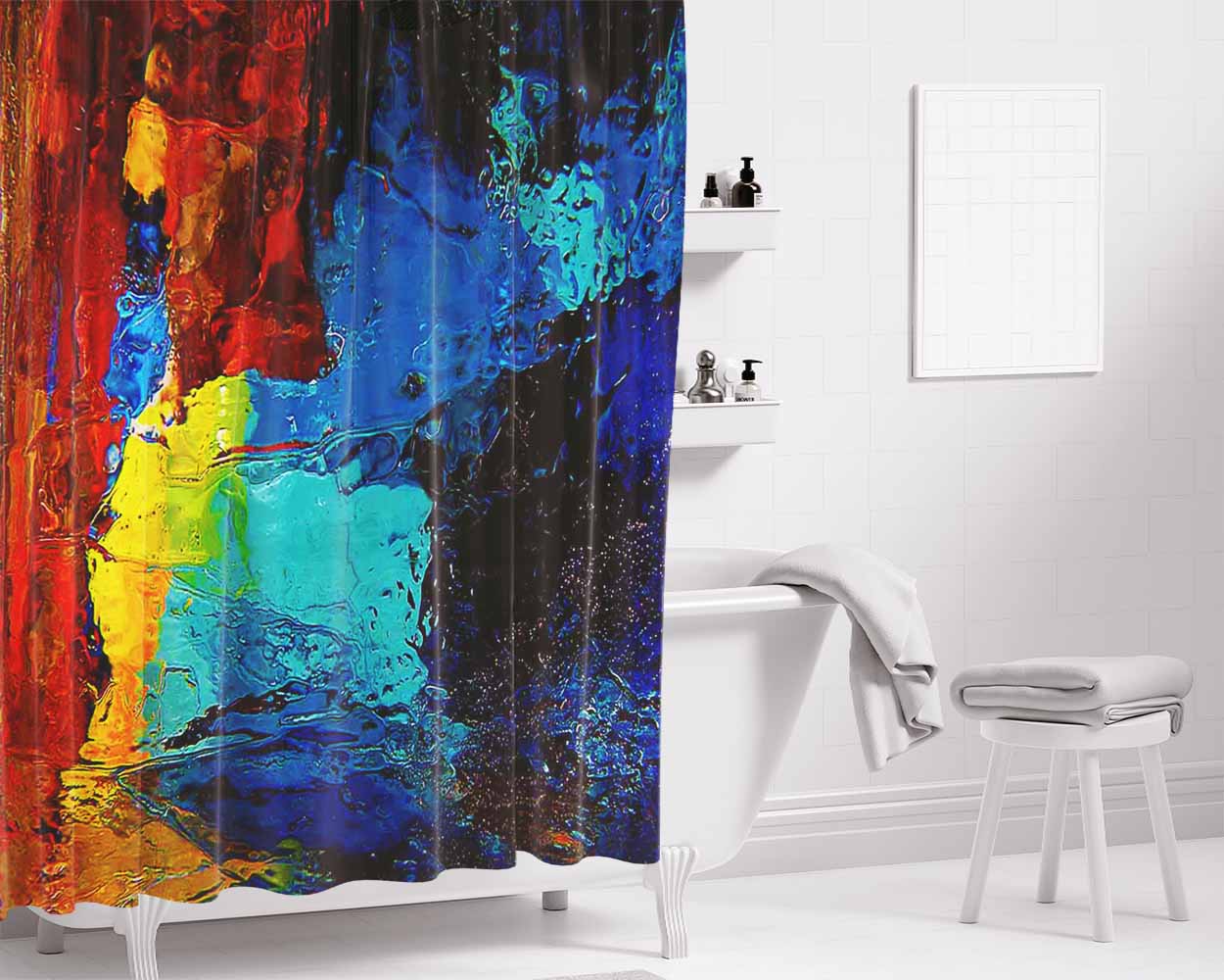Fine Art Bathroom Shower Curtain Fabric Waterproof | 66 X 72 Inch