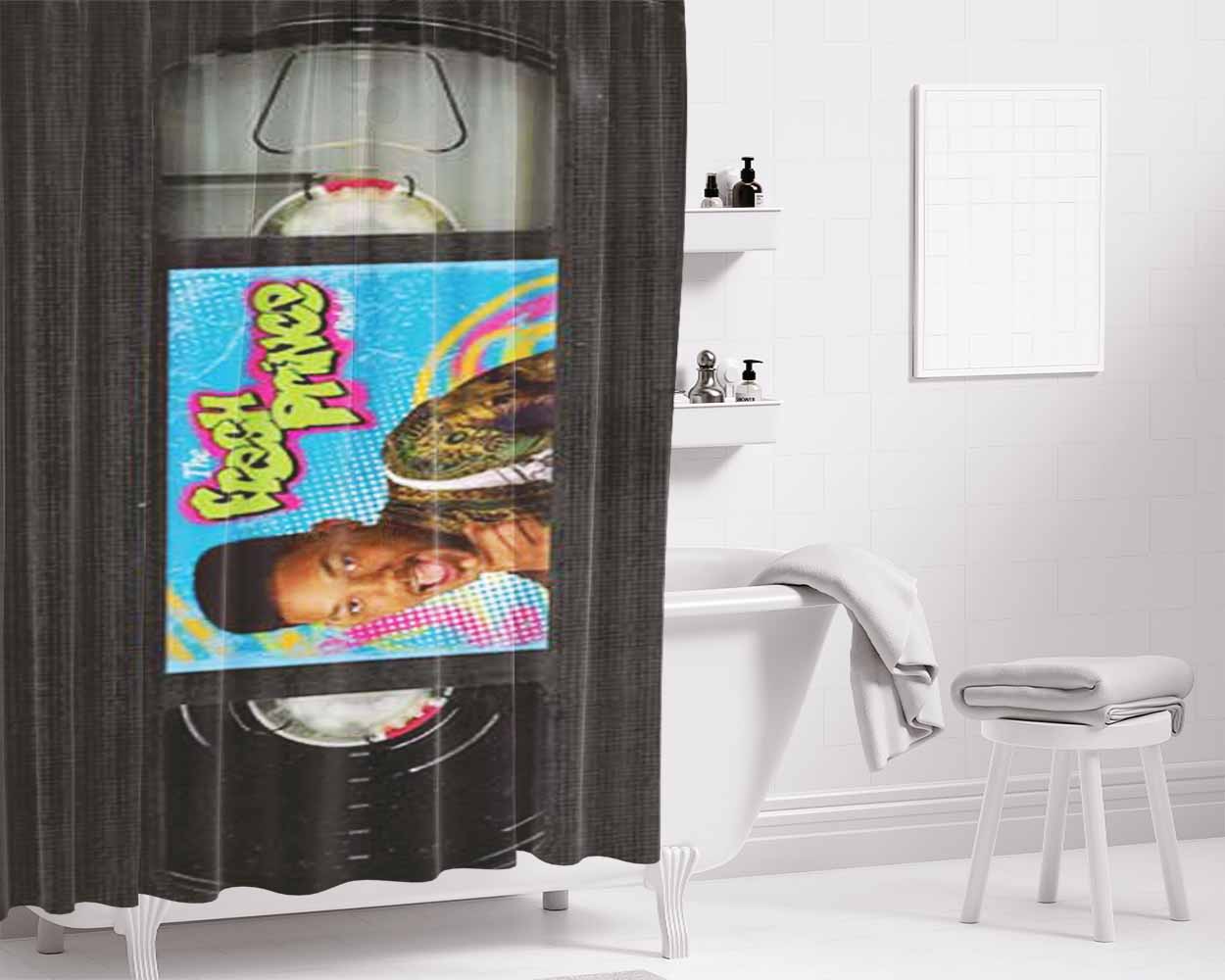 Fresh Prince Vhs Tape Bathroom Shower Curtain Fabric Waterproof | 66 X 72 Inch