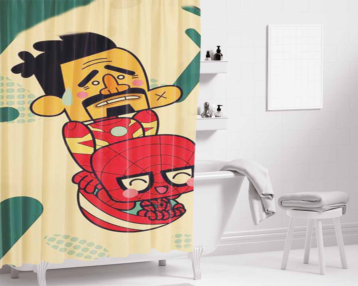 Fun Ride Bathroom Shower Curtain Fabric Waterproof | 66 X 72 Inch