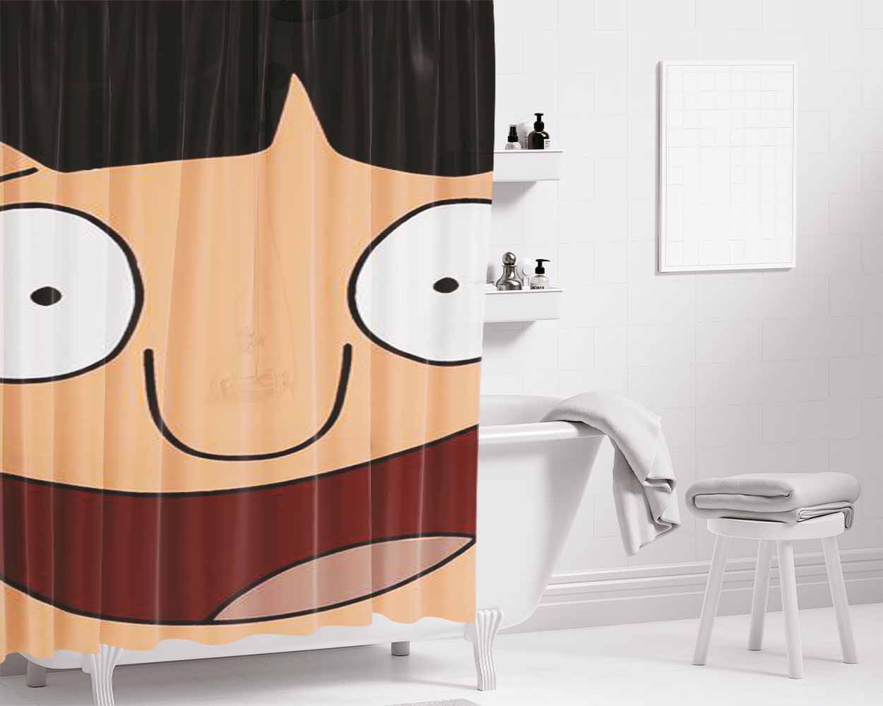 Gene Belcher Bathroom Shower Curtain Fabric Waterproof | 66 X 72 Inch