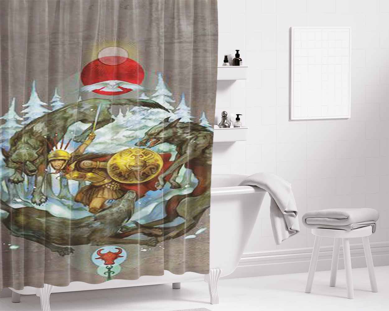 Glorantha The Comingp Storm Bathroom Shower Curtain Fabric Waterproof | 66 X 72 Inch