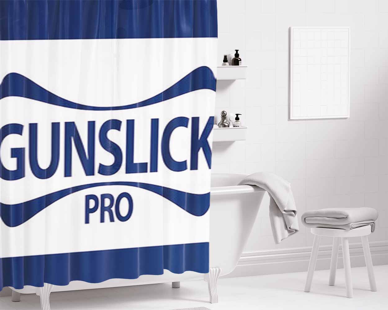 Gunslick Pro Bathroom Shower Curtain Fabric Waterproof | 66 X 72 Inch