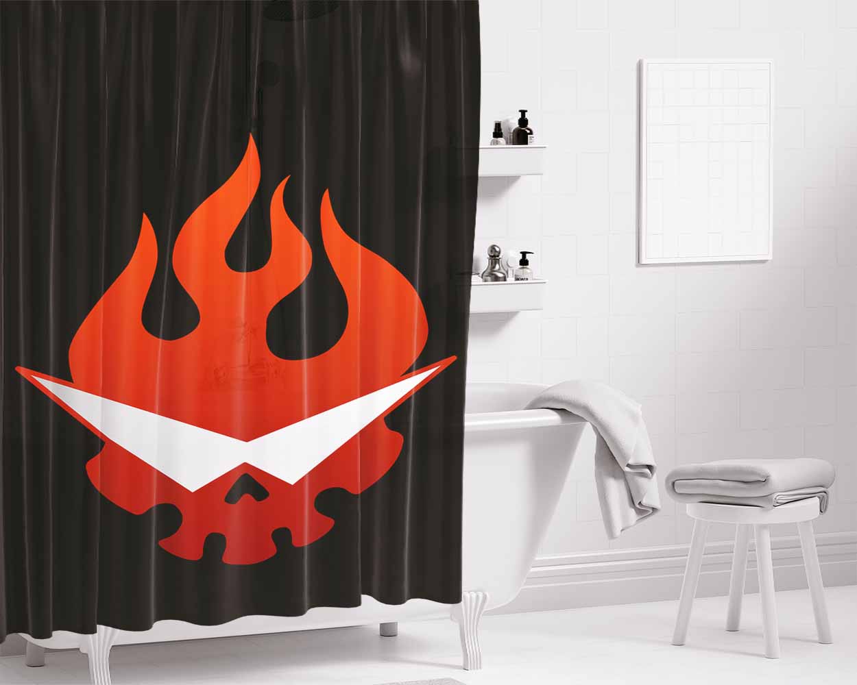 Gurren Lagann Logo Bathroom Shower Curtain Fabric Waterproof | 66 X 72 Inch