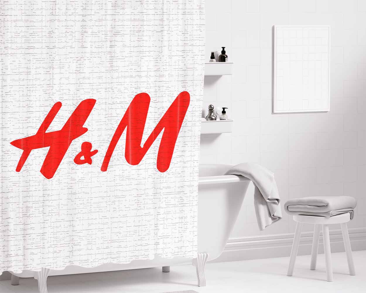 H2O Nothing To Prove Bathroom Shower Curtain Fabric Waterproof | 66 X 72 Inch