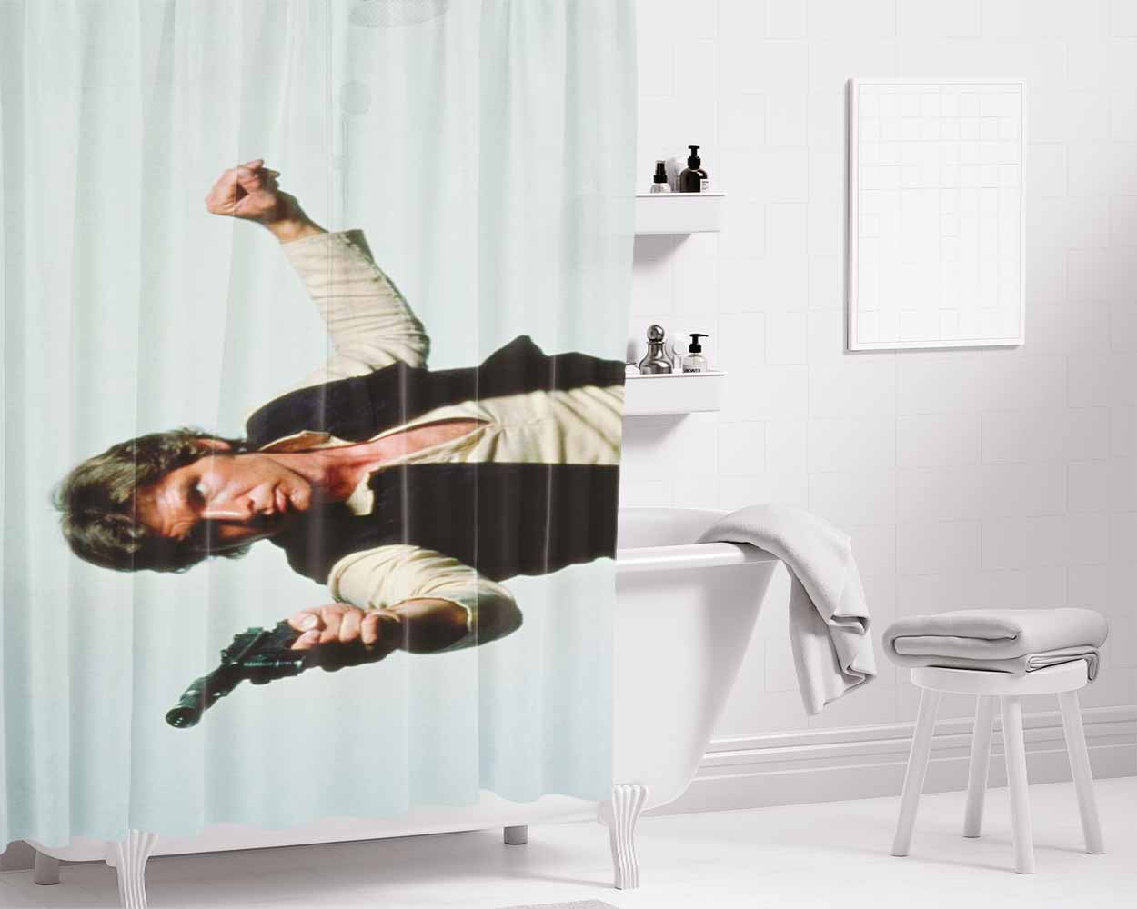 Han Solo Bathroom Shower Curtain Fabric Waterproof | 66 X 72 Inch