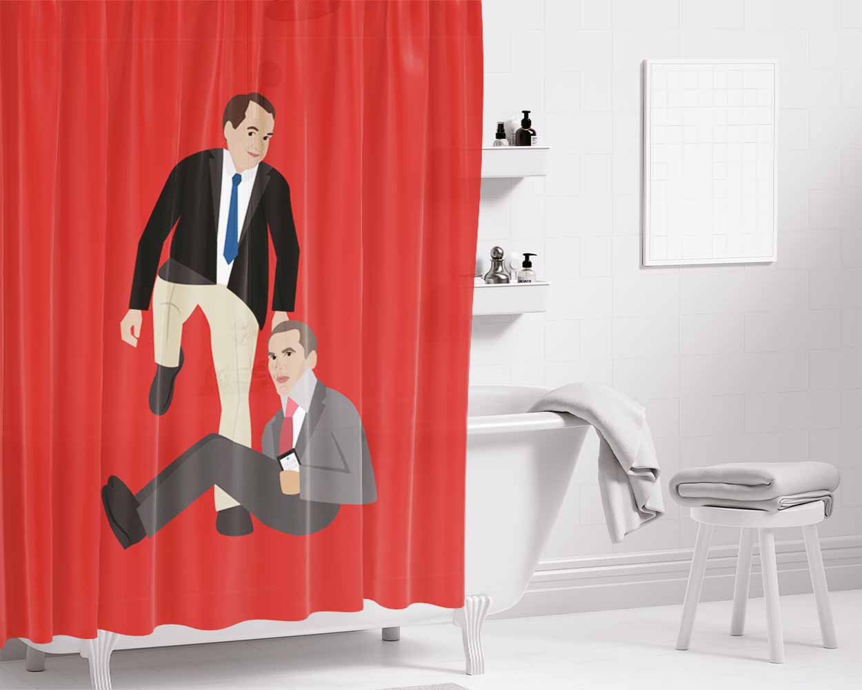 Hinkie'S Revenge Bathroom Shower Curtain Fabric Waterproof | 66 X 72 Inch