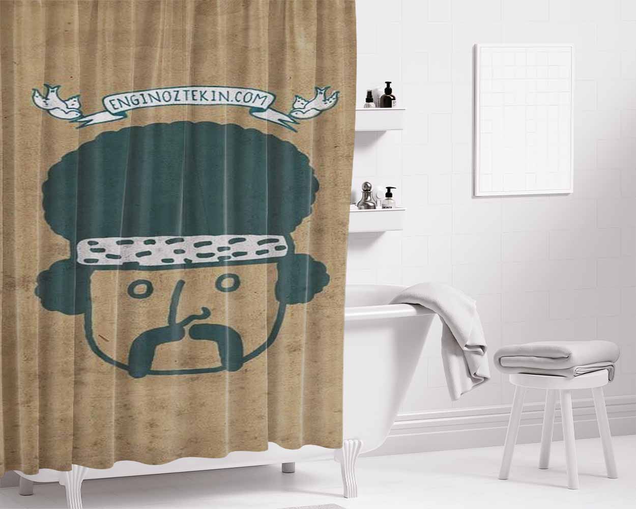 Hipster Candy Like Bathroom Shower Curtain Fabric Waterproof | 66 X 72 Inch