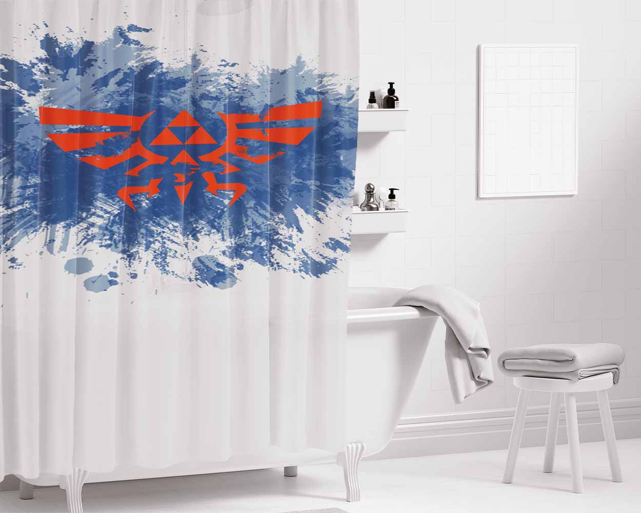 Hylian Bathroom Shower Curtain Fabric Waterproof | 66 X 72 Inch