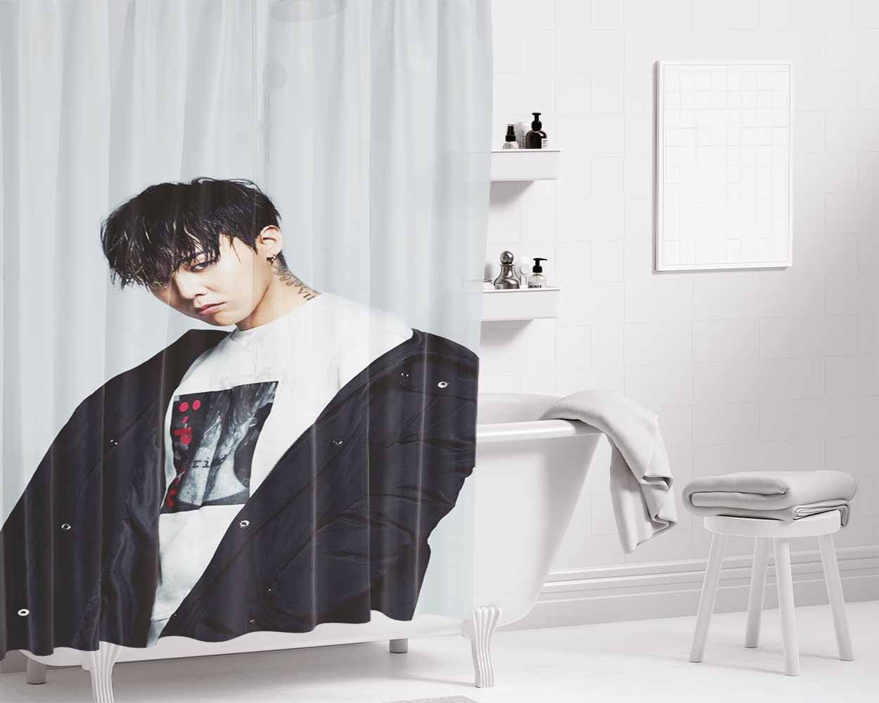 Hype Style G Dragon Bathroom Shower Curtain Fabric Waterproof | 66 X 72 Inch