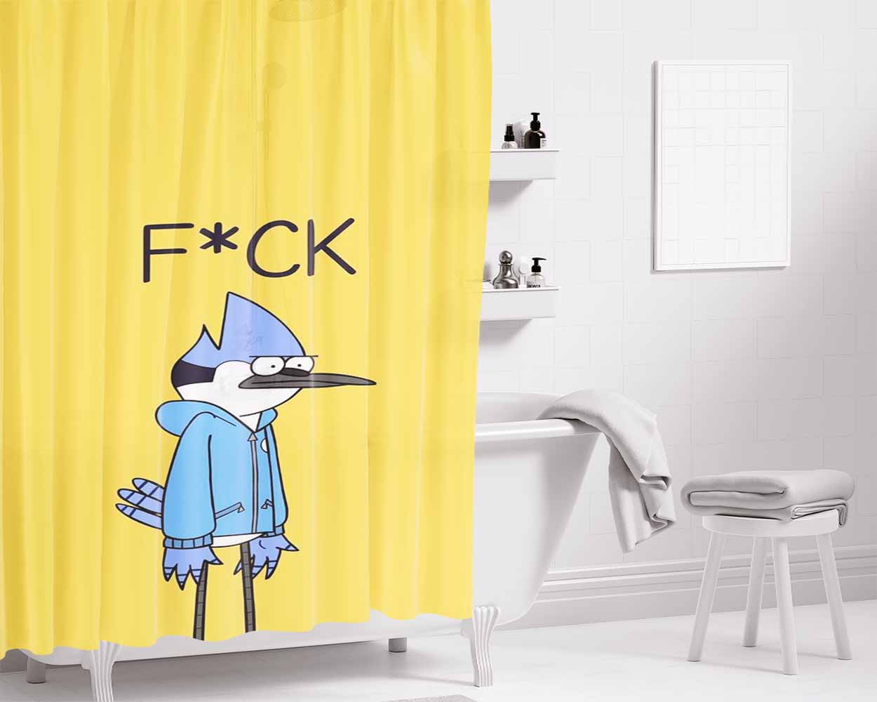 Hype Style Mordecai Bathroom Shower Curtain Fabric Waterproof | 66 X 72 Inch