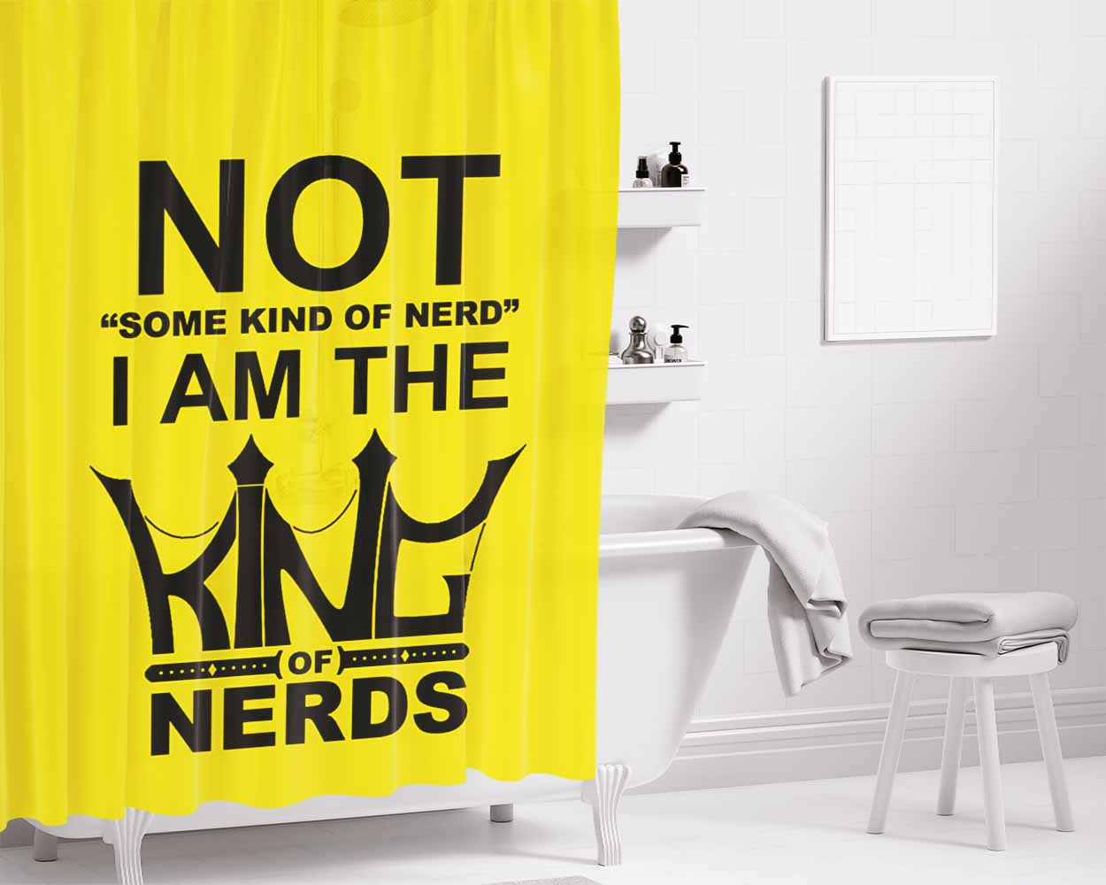 I'M Tired Bathroom Shower Curtain Fabric Waterproof | 66 X 72 Inch