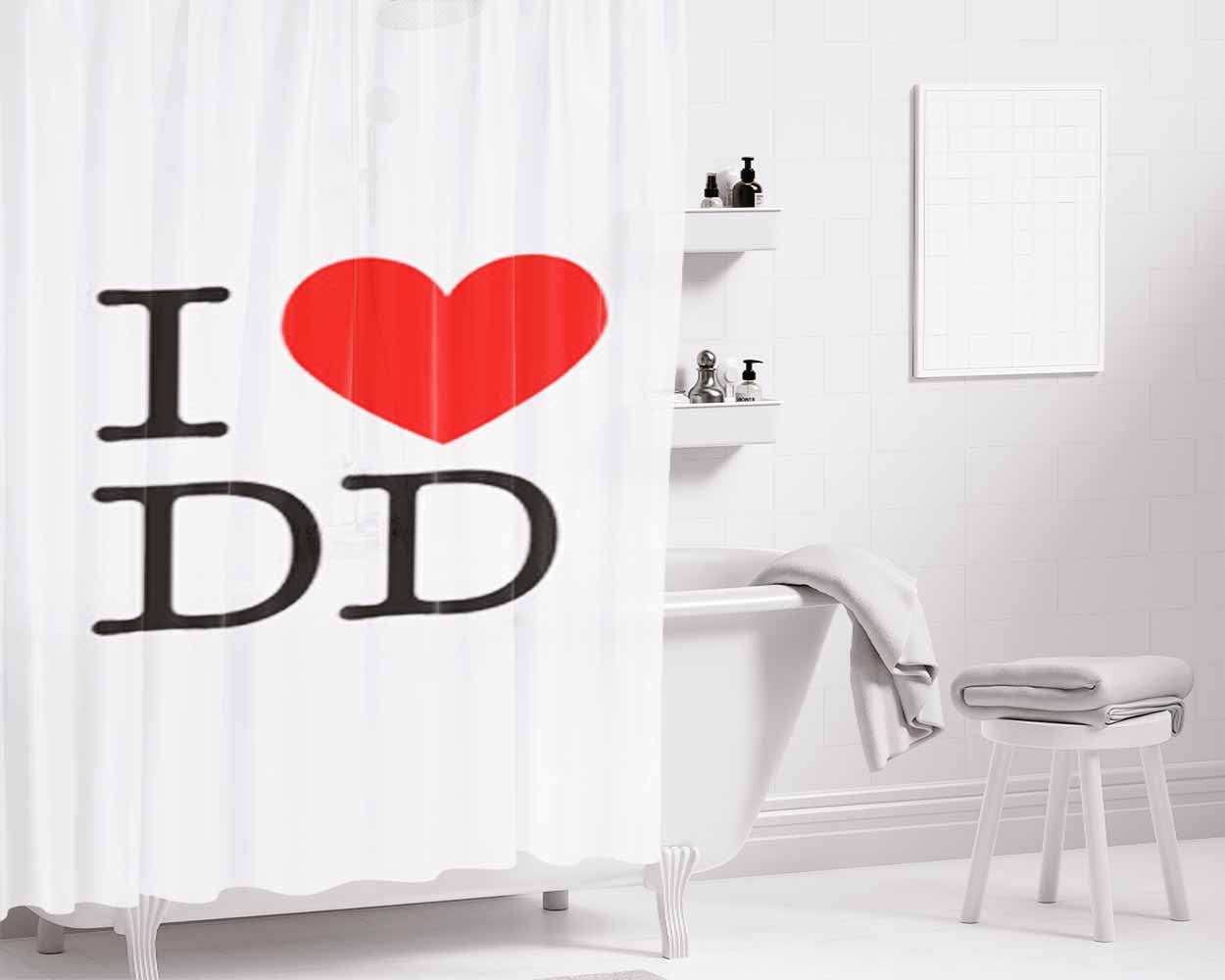 I Follow Back Bathroom Shower Curtain Fabric Waterproof | 66 X 72 Inch