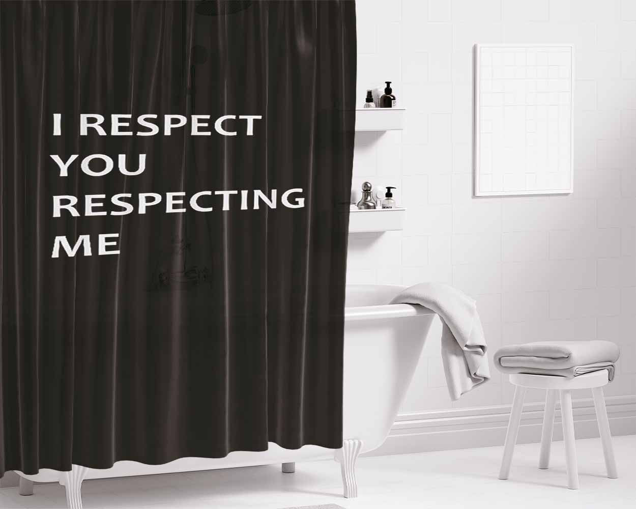 I Love My Husband Bathroom Shower Curtain Fabric Waterproof | 66 X 72 Inch