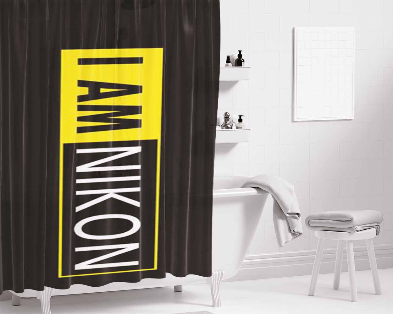 I Was Made To Keep Your Body Warm Bathroom Shower Curtain Fabric Waterproof | 66 X 72 Inch
