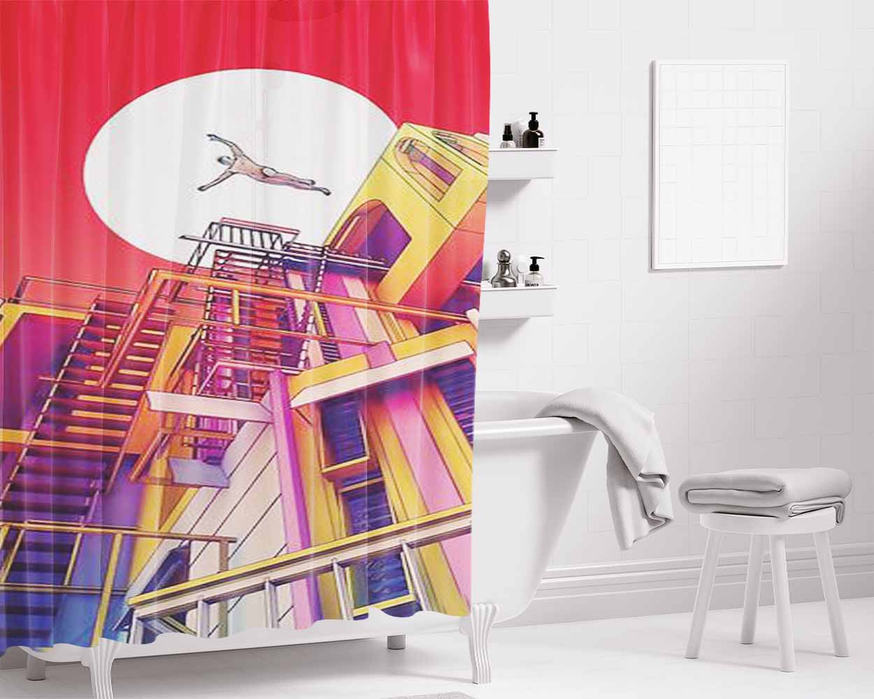 I Woke Up Like This Bathroom Shower Curtain Fabric Waterproof | 66 X 72 Inch
