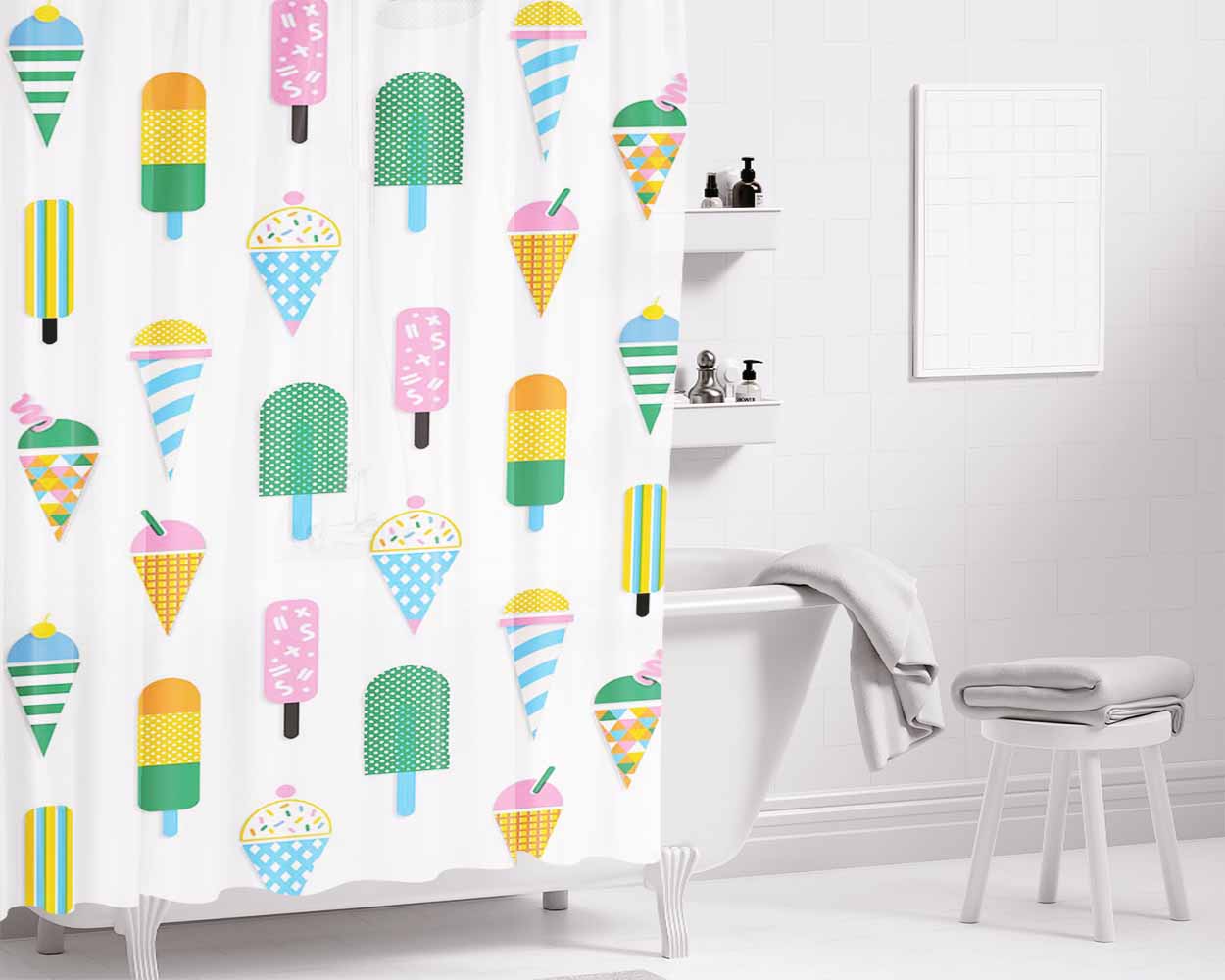 Ice Age 4 Poster Bathroom Shower Curtain Fabric Waterproof | 66 X 72 Inch