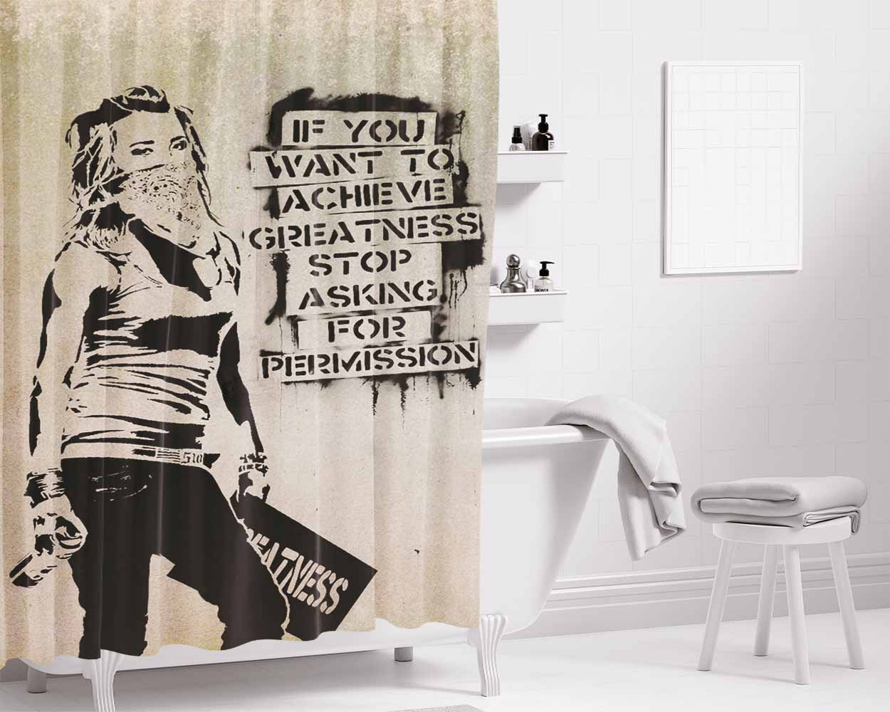 Ideas The Good Ones Bathroom Shower Curtain Fabric Waterproof | 66 X 72 Inch
