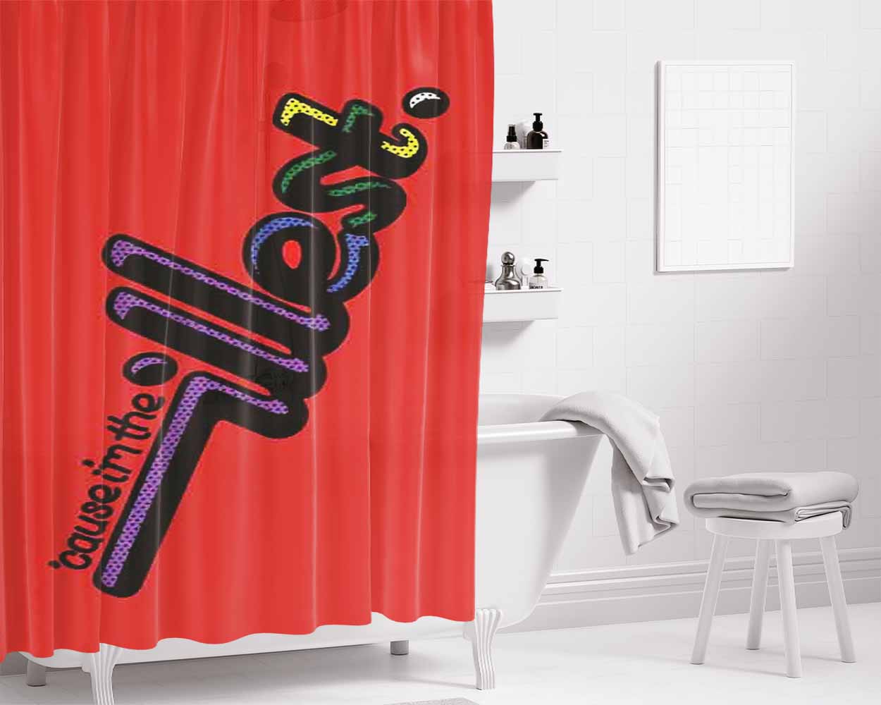 Ih International Harvester 2 Bathroom Shower Curtain Fabric Waterproof | 66 X 72 Inch