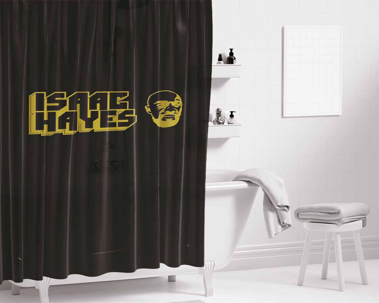 Isaac Hayes Hot Buttered Soul Bathroom Shower Curtain Fabric Waterproof | 66 X 72 Inch