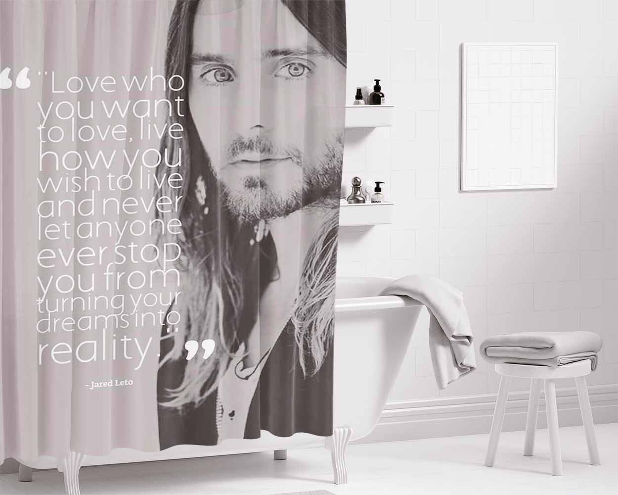 J Letto Lyrics Bathroom Shower Curtain Fabric Waterproof | 66 X 72 Inch