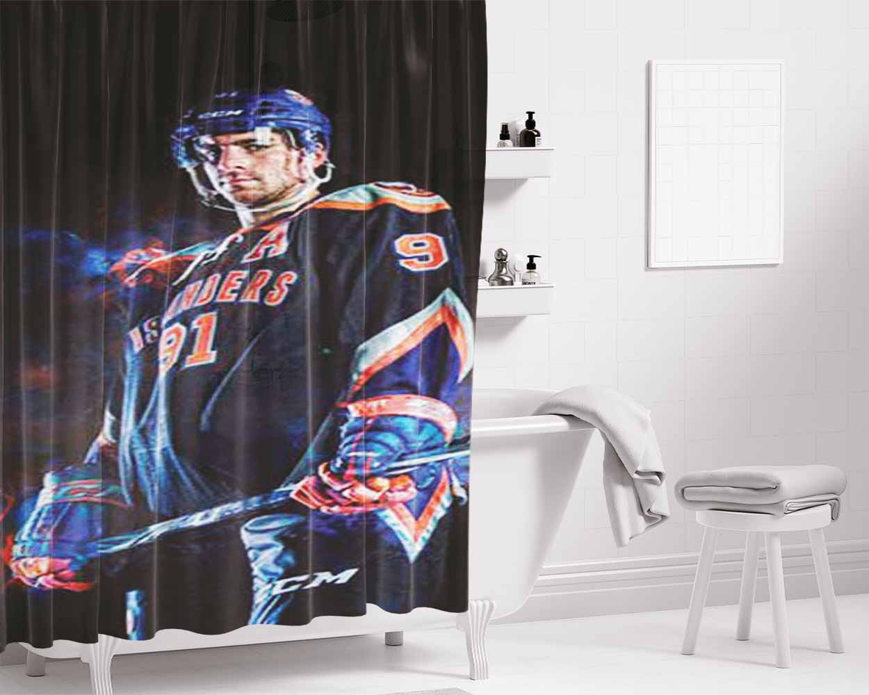 John Tavares Bathroom Shower Curtain Fabric Waterproof | 66 X 72 Inch