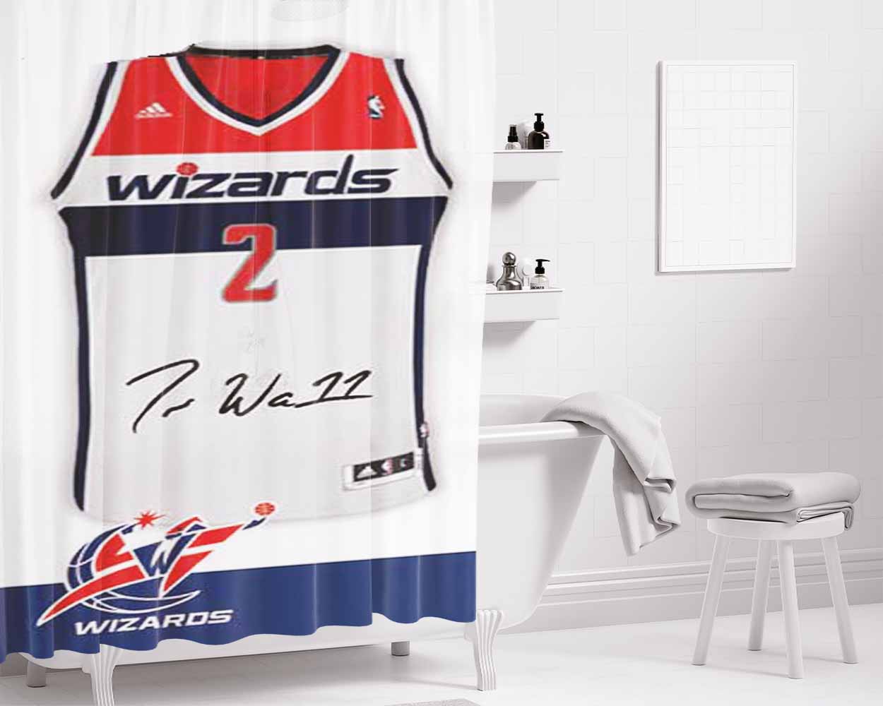 John Wall Jersey Bathroom Shower Curtain Fabric Waterproof | 66 X 72 Inch