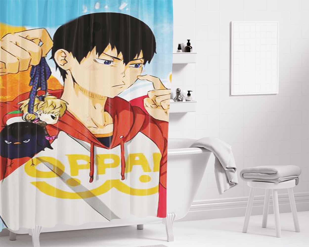 Kagayema Tobio Bathroom Shower Curtain Fabric Waterproof | 66 X 72 Inch