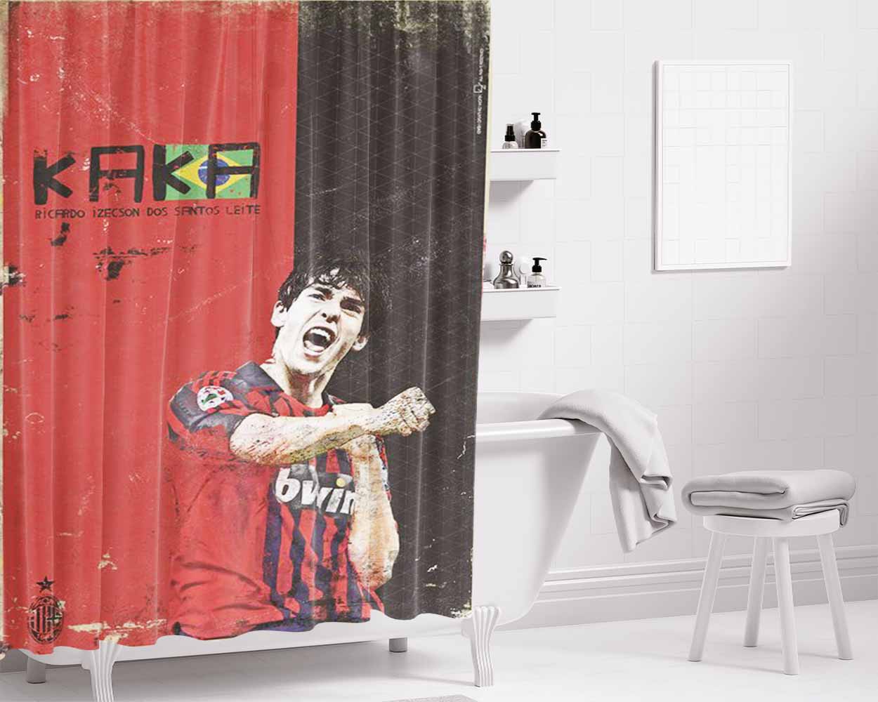 Kaka Brazil Football Bathroom Shower Curtain Fabric Waterproof | 66 X 72 Inch