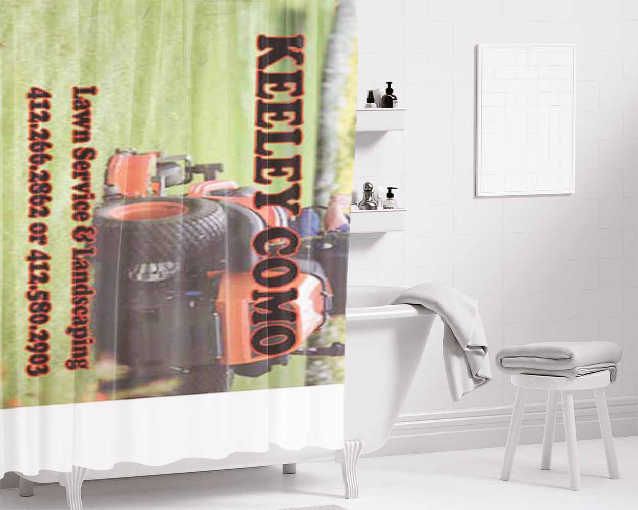 Keeley Como Bathroom Shower Curtain Fabric Waterproof | 66 X 72 Inch