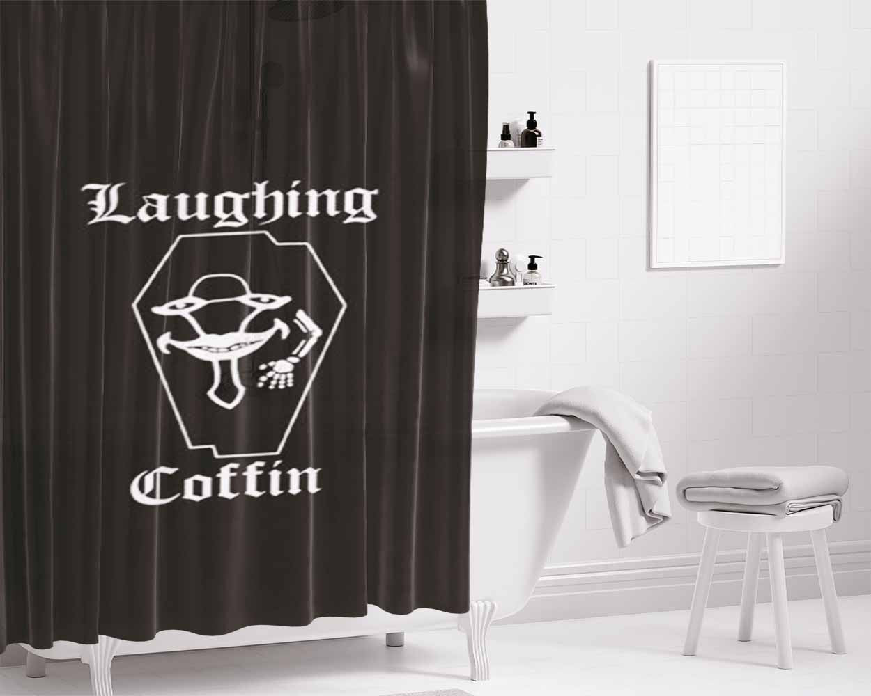 Laughing Coffin Sword Art Bathroom Shower Curtain Fabric Waterproof | 66 X 72 Inch