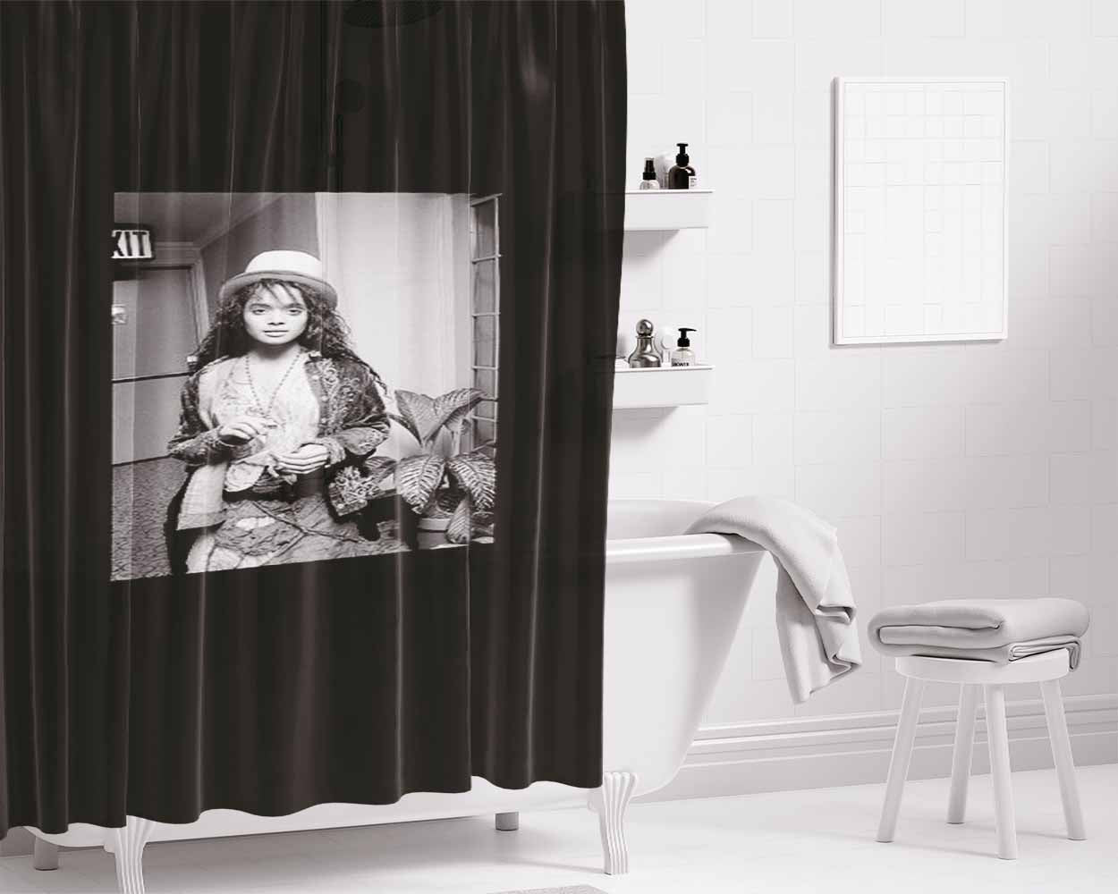 Lisa Bonet A Different World Cosby Show 90S Rap Bathroom Shower Curtain Fabric Waterproof | 66 X 72 Inch