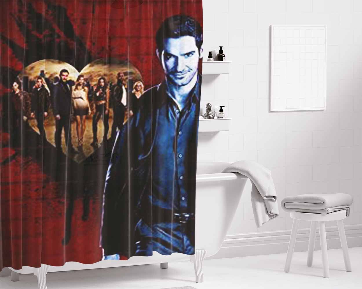 Lucifer Love Bathroom Shower Curtain Fabric Waterproof | 66 X 72 Inch