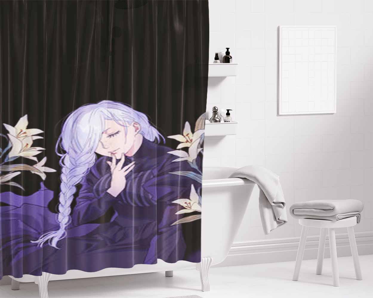 Mei Mei Jujutsu Kaisen Bathroom Shower Curtain Fabric Waterproof | 66 X 72 Inch
