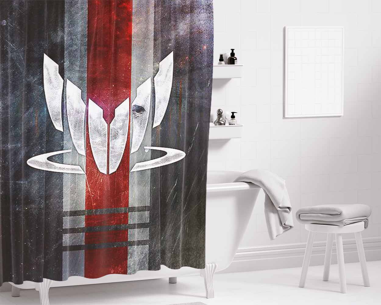 N7 Spectre Ops Logo Bathroom Shower Curtain Fabric Waterproof | 66 X 72 Inch